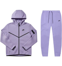 Nike Tech Fleece Windrunner Full Zip Hoodie & Jogger Set Hydrangeas Black