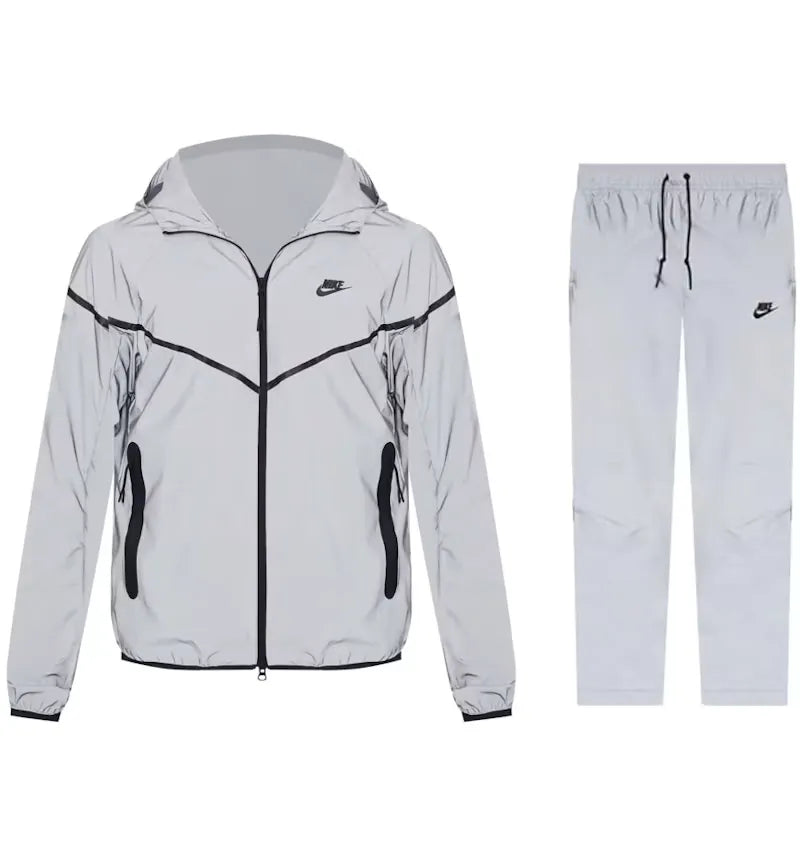 Nike Tech Woven Flash Jacket & Pant Set Reflect Silver/Black - vue 360