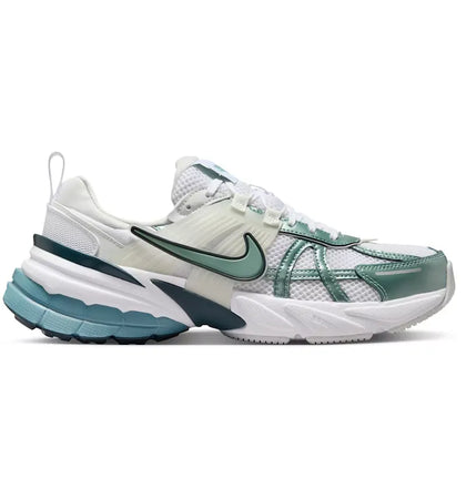 Nike V2K Run White Smokey Blue Armory Navy Cannon (Women's) - authentic Nike sneakers