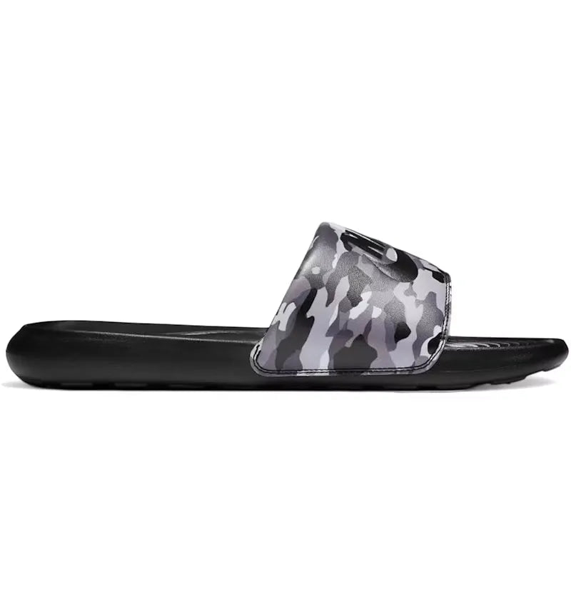 Nike Victori One Printed Slide Camo Black Grey - vue 360
