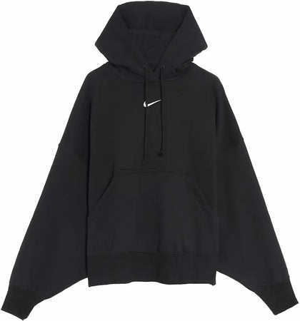 Nike Women's Oversized Pullover Hoodie Black/Sail - authentic Nike apparel