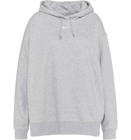 Nike Women's Oversized Pullover Hoodie Dark Grey Heather/Sail - authentic Nike apparel