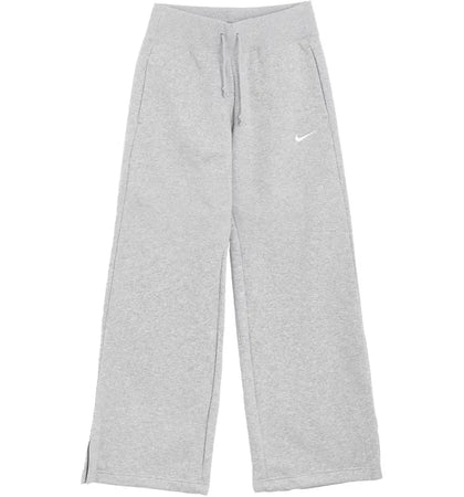 Nike Women's Phoenix Fleece High Waisted Wide Leg Sweatpants Dark Grey Heather - authentic Nike apparel