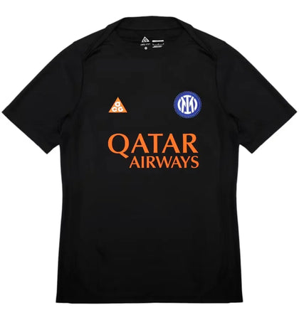 Nike x Inter Milan ACG Dri-FIT Soccer Pre-Match Tee Black/Safety Orange - authentic Nike product