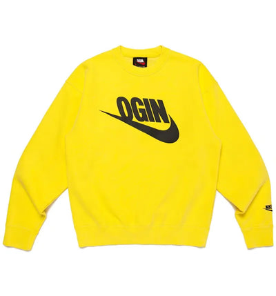 Nike x Nigo NRG Fleece Crew Sweatshirt (Asia Exclusive) Yellow