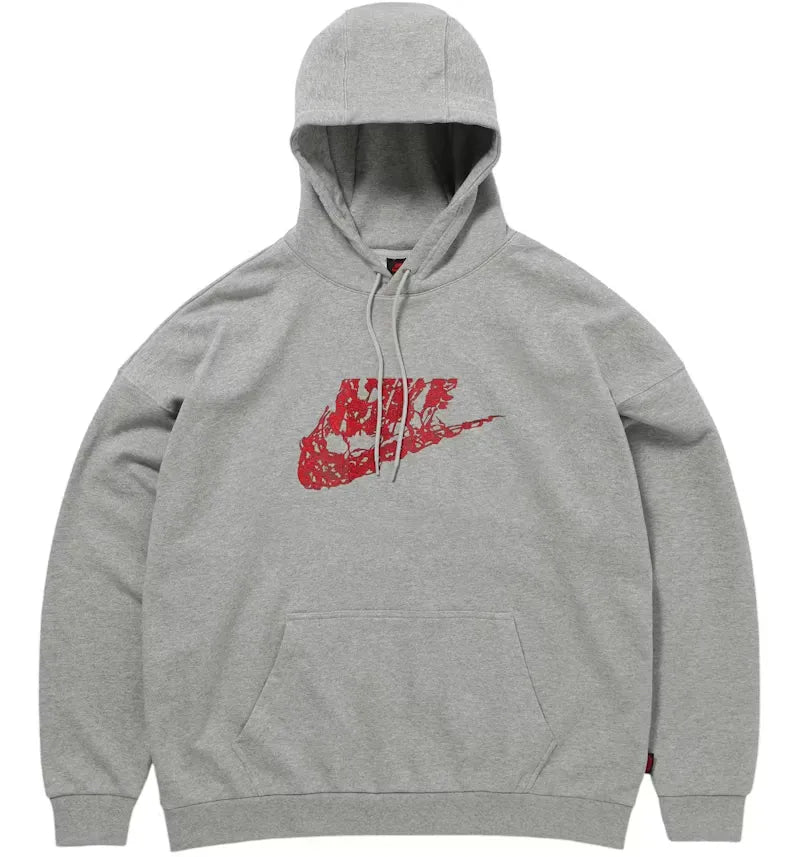 Nike x Stranger Things NRG Club Hoodie Dark Grey Heather/Light Smoke Grey - vue 360