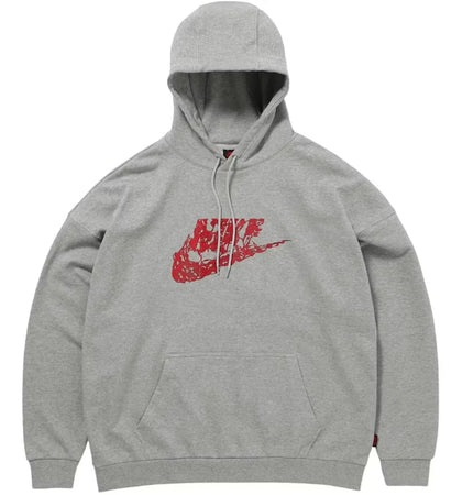 Nike x Stranger Things NRG Club Hoodie Dark Grey Heather/Light Smoke Grey - authentic Nike apparel