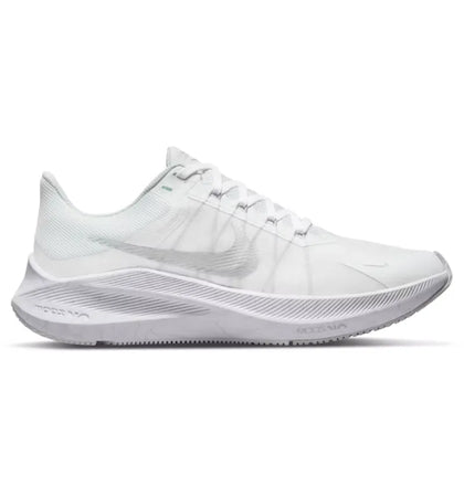 Nike Zoom Winflo 8 White Metallic Silver (Women's) - authentic Nike sneakers