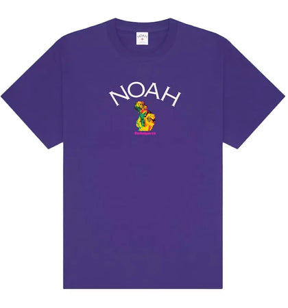 Noah x New Order Core Logo T-shirt Purple - authentic Noah apparel