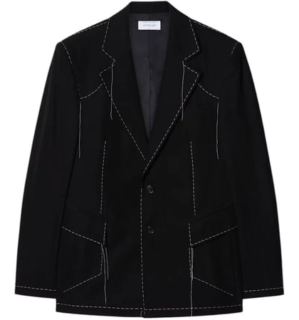 OFF-WHITE 00 Stitch Woolgab Relax Jacket Black - authentic OFF-WHITE apparel
