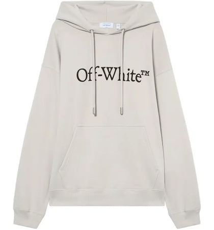 OFF-WHITE Big Bookish Skate Hoodie Light Stone-Black - authentic OFF-WHITE apparel