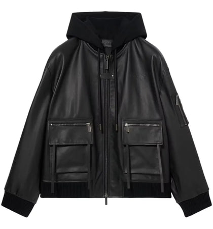 OFF-WHITE Book Fleece Bomber Hoodie Black - authentic OFF-WHITE apparel