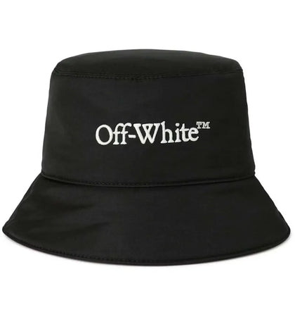 Off-White Bookish Embroidered-Logo Bucket Hat Black/White - authentic OFF-WHITE product
