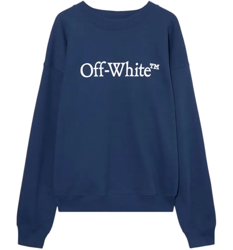 OFF-WHITE Bookish Skate Sweatshirt Dark Blue-White - vue 360