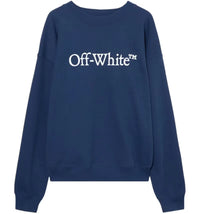 OFF-WHITE Bookish Skate Sweatshirt Dark Blue-White