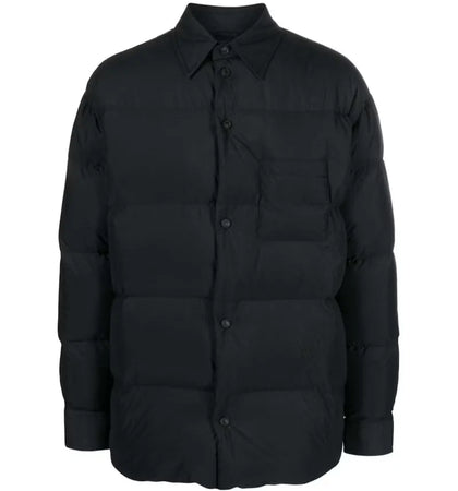 OFF-WHITE Button-Front Puffer Jacket Black - authentic OFF-WHITE apparel