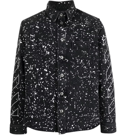 OFF-WHITE Diag Outline Design Shirt Black - authentic OFF-WHITE apparel
