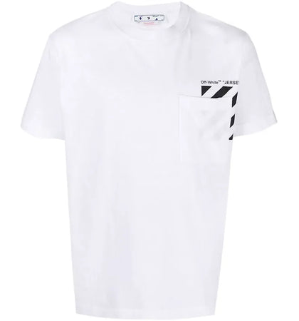 OFF-WHITE Diag-Stripe Pocket Tee White/Black - authentic OFF-WHITE product