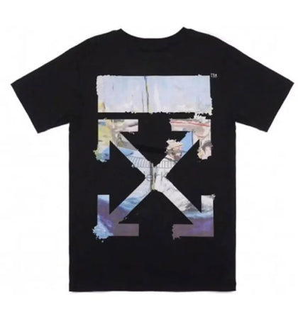 OFF-WHITE Edouard Manet Boat Studio Claude Monet Arrows Oversized Fit T-Shirt Black Multi - authentic OFF-WHITE apparel