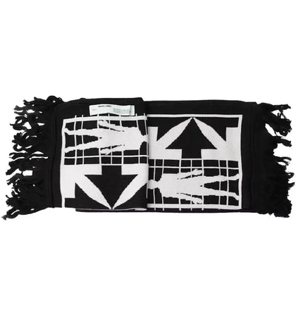 OFF-WHITE Half Arrow Scarf Black/White - authentic OFF-WHITE product