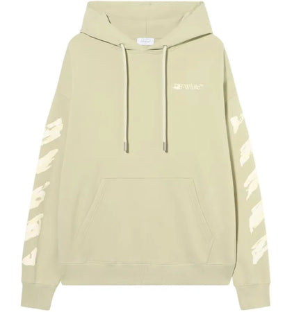 OFF-WHITE Ink Arrow Skate Hoodie Alfaalfa/Double Cream - authentic OFF-WHITE apparel