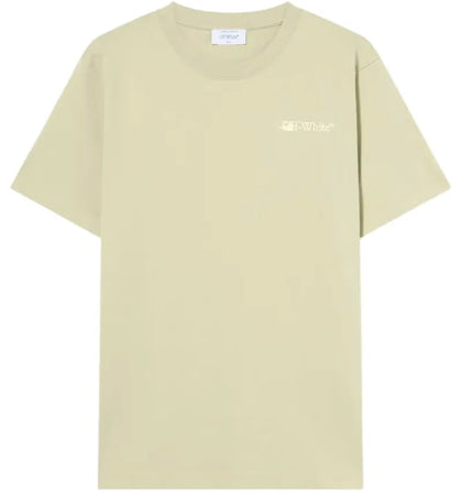 OFF-WHITE Ink Arrow Slim Logo Tee Alfaalfa/Double Cream - authentic OFF-WHITE product