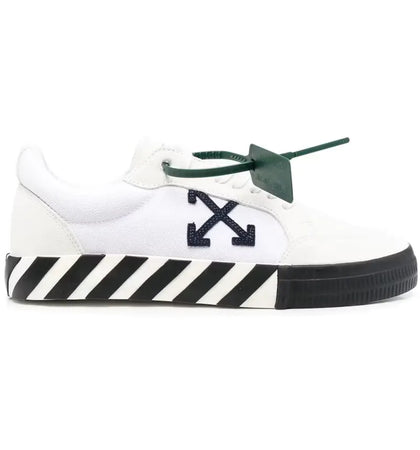 OFF-WHITE Low Vulcanized Canvas Suede White Navy Blue - authentic OFF-WHITE sneakers