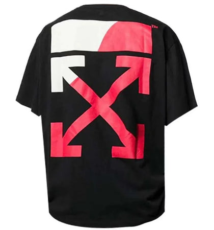 OFF-WHITE Oversized Split Logo Print T-Shirt Black/White/Red - authentic OFF-WHITE apparel