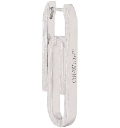 OFF-WHITE Paperclip Mono Earring Silver - authentic OFF-WHITE product
