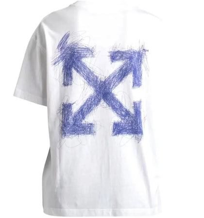 OFF-WHITE Pen Arrows Regular T-shirt White/Purple - authentic OFF-WHITE apparel