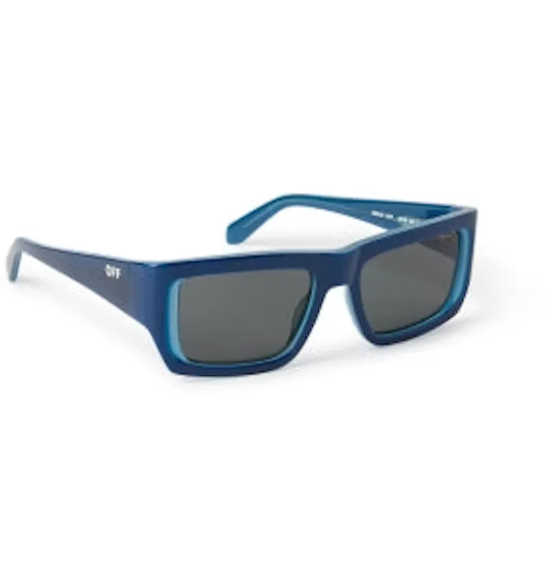 OFF-WHITE Prescott Sunglasses Blue/Dark Grey/Grey (OERI117S24PLA0014507-FR) - vue 360