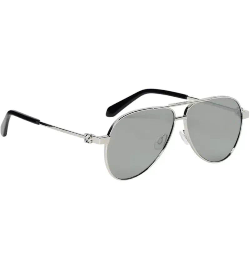 OFF-WHITE Ruston L Sunglasses Silver Mirror (OERI122S24MET0017272-FR) - vue 360