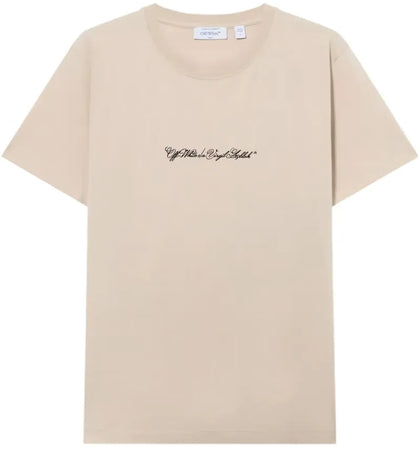 OFF-WHITE Script Arrow Slim T-shirt Pumice Stone - authentic OFF-WHITE apparel