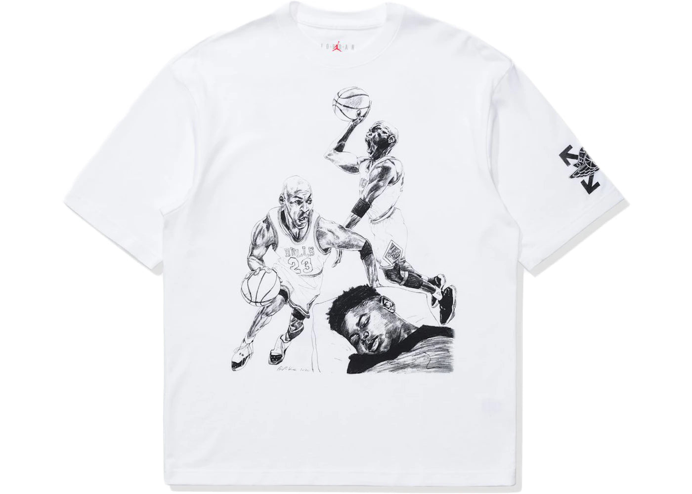 OFF-WHITE x Jordan T-shirt White - vue 360