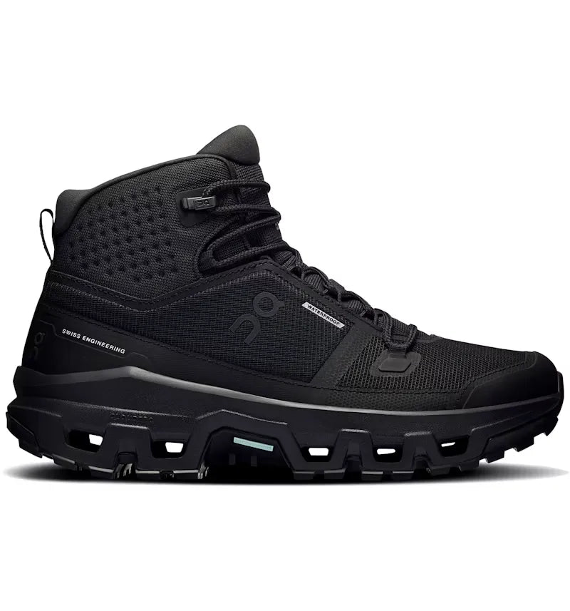 On Running Cloudrock Mid Waterproof Black (Women's) - vue 360