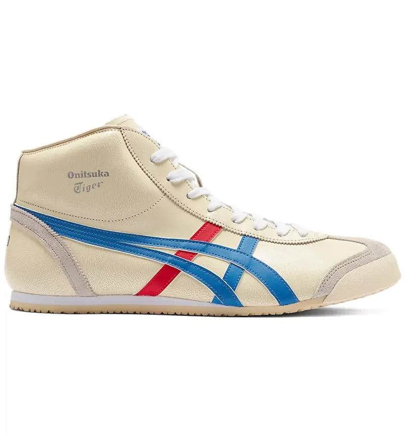 Onitsuka Tiger Mexico Mid Runner White Blue - vue 360
