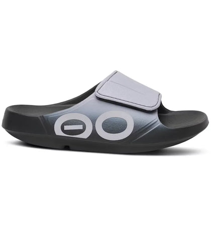 OOFOS OOahh Sport Flex Slide Black Lavender (Women's) - authentic OOFOS sneakers