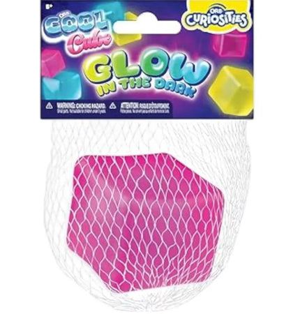 ORB Curiosities Cool Cubes Glow in The Dark Stress Cube Squishy Fidget Toy Pink - authentic ORB product
