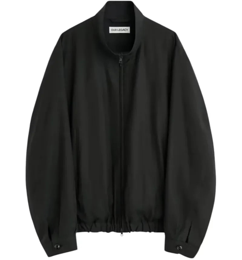 Our Legacy Casino Jacket Still Black Calm Cupro Cotton - vue 360