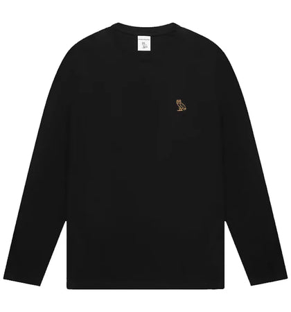 OVO Essentials Longsleeve T-shirt Black - authentic OVO apparel