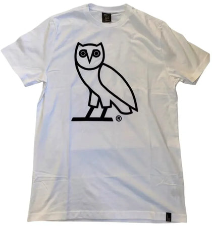 OVO Felt Applique OG Owl T-shirt White - authentic OVO apparel