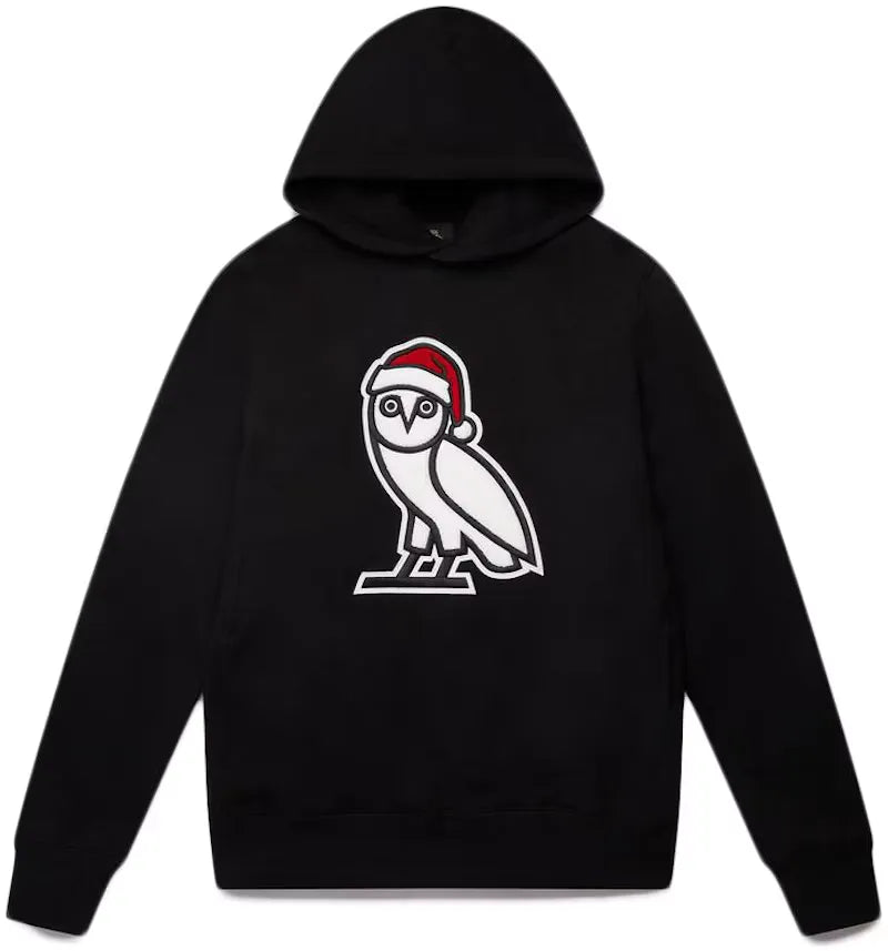 OVO Holiday Owl Hoodie Black - vue 360