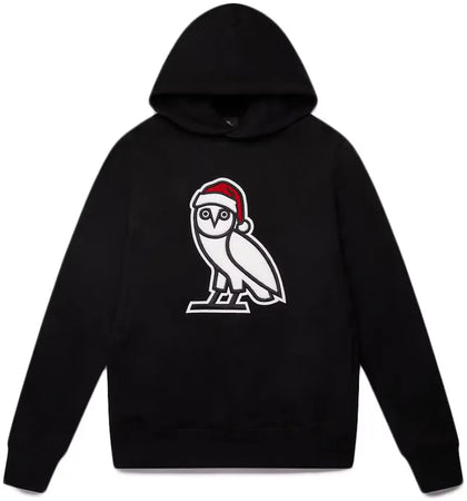 OVO Holiday Owl Hoodie Black - authentic OVO apparel