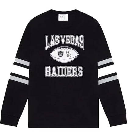 OVO x NFL Las Vegas Raiders Longsleeve T-Shirt Black - authentic OVO apparel