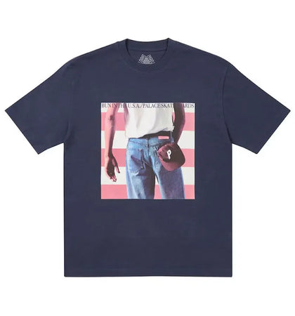 Palace Born To Bun T-shirt Navy - authentic Palace apparel