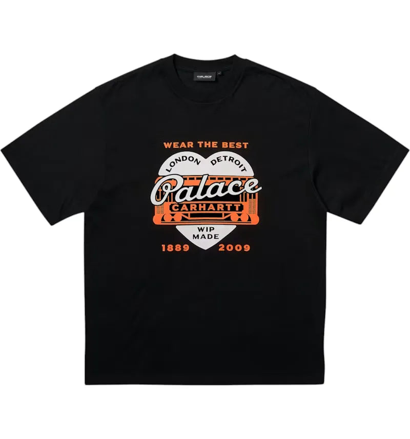 Palace Carhartt WIP Heart T-Shirt Black - vue 360