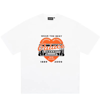 Palace Carhartt WIP Heart T-Shirt White - authentic Palace apparel
