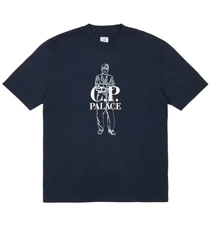 Palace C.P. Company Logo T-Shirt Navy - authentic Palace apparel