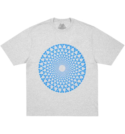 Palace Swirly T-Shirt Grey Marl - authentic Palace apparel