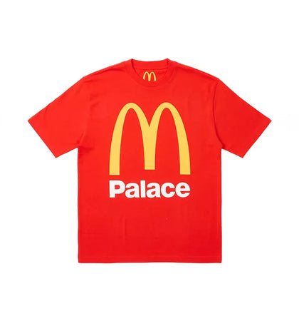 Palace x McDonald's Logo T-shirt Red - authentic Palace apparel